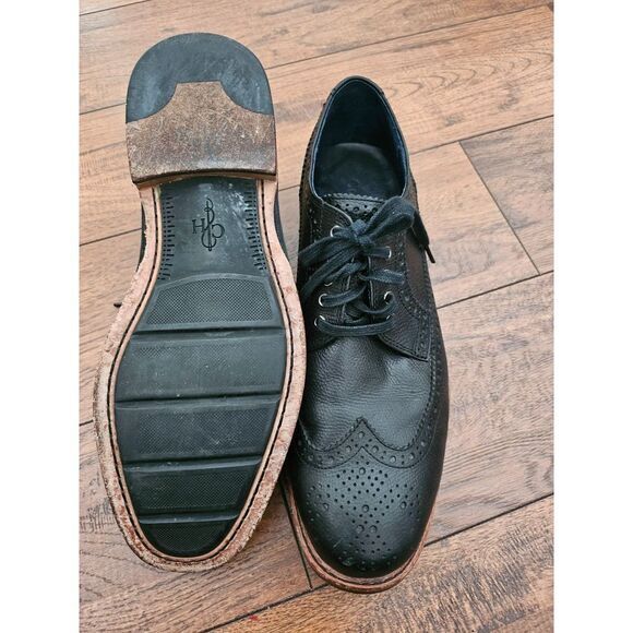 Cole Haan Black Oxford Wingtip Mens Shoe Size 8 1/2‎ M - Picture 8 of 9